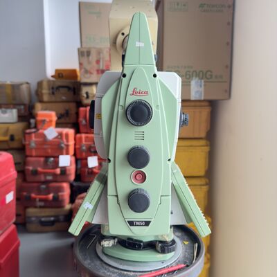 IP66 Rated Leica TM50 Total Station with 0.5″ Capacitive Multi-Touch and 1000m Non-Prism Distance for Accurate Surveying