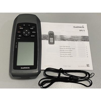 Garmin 73 핸드헬드 GPS 간편 GPS 핸드헬드 내비게이터, 4단계 회색 LCD 디스플레이 유형 및 50개의 내비게이션 경로